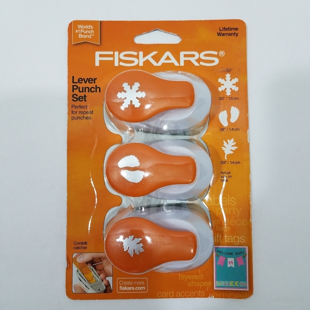 Fiskars Hole Punch 3 Pack Baby Fall Winter…